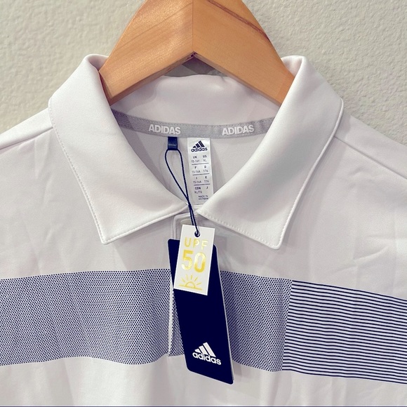 adidas Shirts & Tops Adidas Youth Stripe White Golf Polo Poshmark